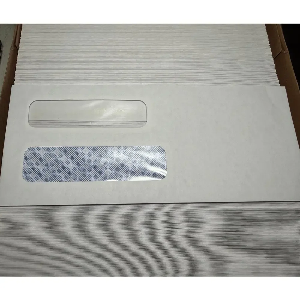 QUALITY PARK 24539 #8 5/8 Redi-Seal double window security envelopes. Box (500)
